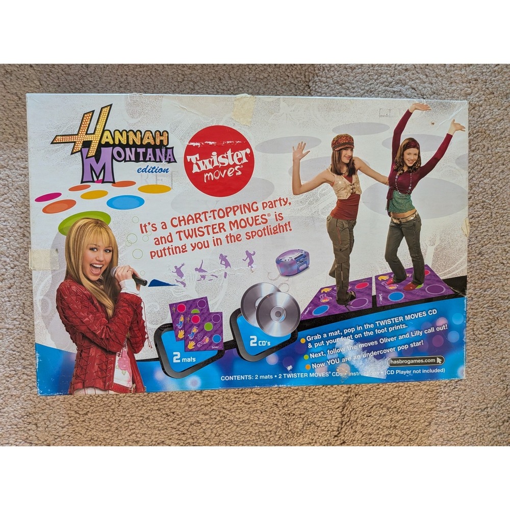 Disney Hannah Montana Twister Moves Board Game Milton Bradley Missing CD 1 - Picture 8 of 8